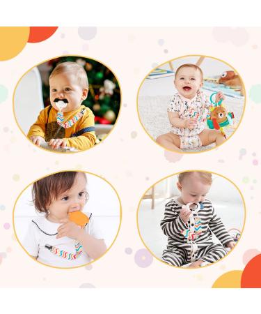 Symbolife Colorful Star Pacifier Clip Holder Leash - Unisex Baby Shower & Birthday Gift - Buy Online on SooperMarket.com