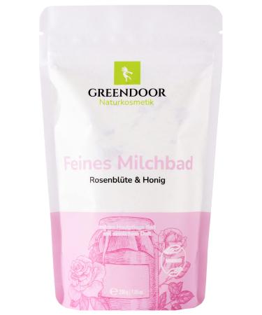 GREENDOOR Milk Bath Rose Blossom Honey from the Natural Cosmetics Manufactory Milk Bath Rose 250 milliliters Rose 200 g (1 pack)