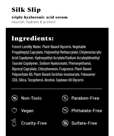 Shop Sugar Sugar Wax Silk Slip - Triple Hyaluronic Acid Serum 3.4 oz | Vegan Non-Toxic Cruelty-Free Face & Body Care - Buy Online on SooperMarket.com