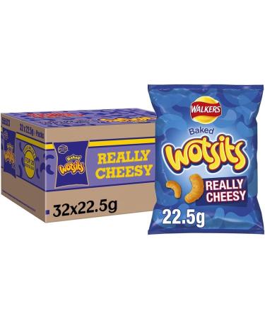 Walkers Wotsits Really Cheesy Snacks Crisps Case of 32x22.5g