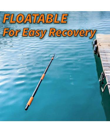 Telescoping Boat Hook for Docking 12 Feet - Durable, Lightweight and Sturdy | Floating Pole for Push-Pull and Boating - Buy Online on SooperMarket.com