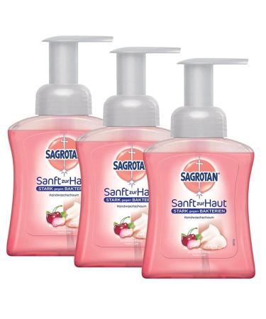Sagrotan Velvet Foam Cherry Blossom & Rose Pack of 3 (3 x 250 ml) Cherry Blossom & Rose 250 ml (Pack of 3)