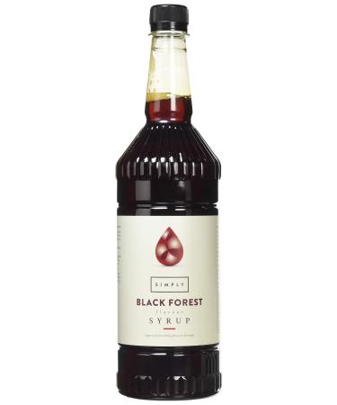 Simply Black Forest Syrup Vegan & Nut Free Flavoured Syrup for Coffee Cocktails & Baking (1 Litre)