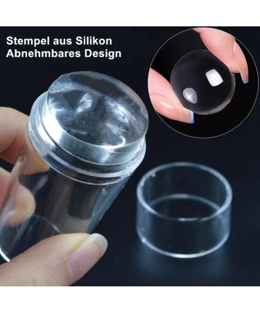 Norhogo Nail Art Stamper & Schaber - Silicone Nail Stamp for DIY Manicure French Nails & Nail Transfer (1PC) - Perfect for Paint UV Gel & Acrylic - Buy Online on SooperMarket.com