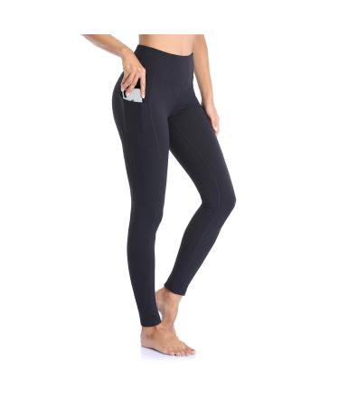 Vimbloom High Waist Leggings Women's Sports Fitness Yoga Pants Yoga Pants Sports Pants Leggings Fitness Pants with Pockets VI263 L Black