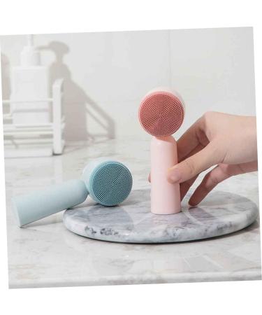 Facial Cleansing Brush face Cleanser Handheld Brush Soft bristles Silicone face Cleaning Facial Brush face Pore Cleanser pores Detergent Blue 5.5X12.5cm - Buy Online on SooperMarket.com
