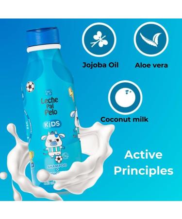 Leche Pal Pelo Kids 2-in-1 Shampoo & Conditioner | Gentle SLS & Paraben-Free with Coconut Jojoba Oil & Aloe Vera - 14.9 fl. oz | International Shipping Available - Buy Online on SooperMarket.com