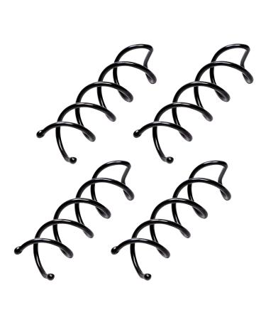 Mini Skater 4Pcs Spiral Hair Pin Spin Twist Set - 1.88 inch Black - Women/Girl DIY Hair Style - Buy Online on SooperMarket.com