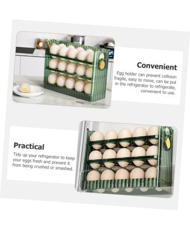 OSALADI Egg Storage Box Storage Boxes Plastic Cilantro Containers for Refrigerator Egg Holder Container Box Green 26X20X10CM - Buy Online on SooperMarket.com