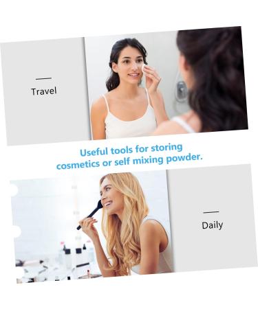 WOONEKY 2pcs Elastic Mesh Loose Powder Box Portable Powder Case Makeup Powder Case Mirror Brackets Abs Black - Buy Online on SooperMarket.com