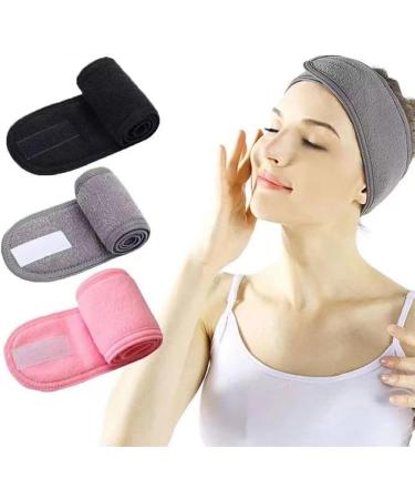 kawehiop Adjustable And Flexible Women Adjustable SPA Facial Headband Color Available Premium Cotton Headbands For Face Washing Rose Red - Buy Online on SooperMarket.com