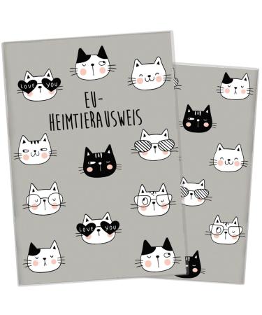 Wilhelm Fell case for the EU pet ID card for animals I Personable for your cat i personal gift idea for pet owners I protective cover for the pet ID card (cat) EU pet ID card cat