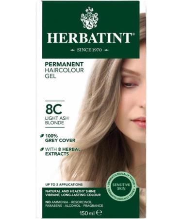 Herbatint 8C Light Ash Blonde Hair Dye - Natural & Gentle Formula - Buy Online on SooperMarket.com