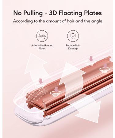 Wavytalk 100% Pure Titanium Hair Straightener | Dual Voltage 1 Inch Flat Iron | Silky Hair Instantly | 170 -450 | Matt Black - Buy Online on SooperMarket.com