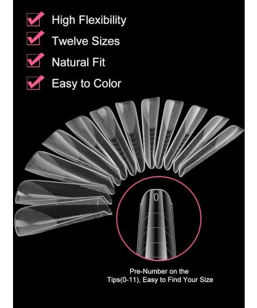 EBANKU 120 PCS Clear Matte Dual Nail Forms for Acrylic Stiletto Nail Extensions | Nail Art Salon Design Tools - Buy Online on SooperMarket.com