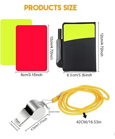 Shop EHIOG Referee Card Set - Metal Pipe with Red Yellow Cards & Point Book | Essential Referee Equipment for Football Games - Buy Online on SooperMarket.com