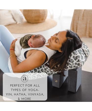 Yoga Blocks 2 Pack - High Density Lightweight EVA Foam - Leopard Print Yoga Bricks - Home and Travel Set - Buy Online on SooperMarket.com