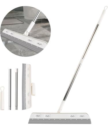 Kioiner Silicone Water Scraper with Long Handle Professional Shower Scraper Squeegee Adjustable Floor Squeegee for Cleaning Washing Drying Shower Glass Garage Windshield Window - Buy Online on SooperMarket.com