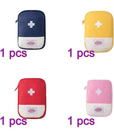 Mini First Aid Bag - 4 Portable Medication Bags for Travel Sports & Emergency Storage | Compact Medical Kit for Home & Car - Buy Online on SooperMarket.com