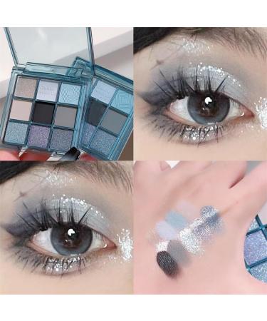 Lovelycat 9 Colors Glitter Eyeshadow Makeup Palette Matte High Pigmented Colorful Creamy Texture Eye Shadow Powder Natural Waterproof Long Lasting Eyeshadow Powder Cosmetics (E) - Buy Online on SooperMarket.com