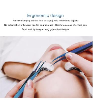 Professional Stainless Steel Eyelash Extension Tweezers - Slightly Curved Eyelash & Nail Art Tools for DIY Projects - Buy Online on SooperMarket.com