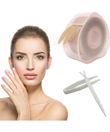 Slip-on eyelid stripes eyelid stripes double-sided eyelid tapes invisible instant lip tightening for unevenness/drops/hood eyelids with tweezers fork rod 600 pieces (M)
