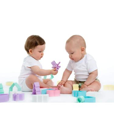 D na Silicone Toy Set - 2 Piece Pastel Collection in Yellow | Safe Durable & Eco-Friendly for Kids - Buy Online on SooperMarket.com