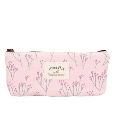 Linen pencil case/cosmetic bag pink