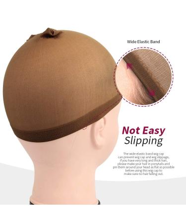 Teenitor 20 Pack Brown Nylon Wig Caps for Men and Women - Skin Tone Stocking Cap for Wig Application - Buy Online on SooperMarket.com