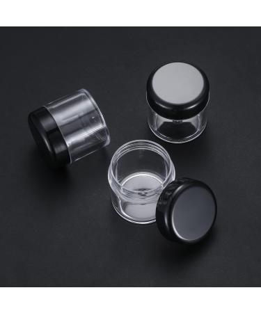 20 Pieces Empty Cream Cans - 40ml Transparent Plastic Containers for Cosmetics & Lip Balm with 3 Mini Black Spatulas | International Shipping - Buy Online on SooperMarket.com