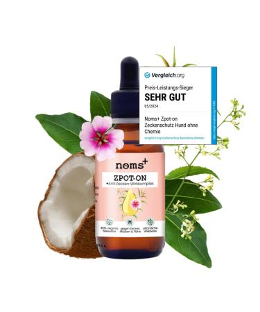 NOMS+ ZPOT-ON Ticket for dogs annual supply |Spot on with natural active ingredients & Saltidin |against ticks mites fleas sand mosquitoes
