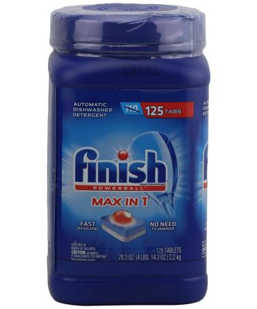 Finish Power Ball Max In One Plus 125 Tablets Net Wt 78.3 Oz