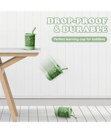 Vicloon Silicone Snabure Cup for Babies | Leak-Proof Dishwasher-Safe Green Beak Cup with Lid & Straw - Ideal for Children 1-3 Years - Buy Online on SooperMarket.com