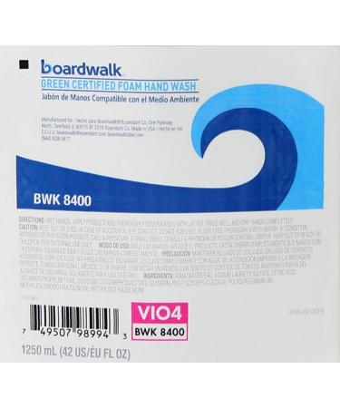 Buy Boardwalk 6165-04-GCE00VL Green Certified Fragrance-Free Foam Soap Refills - 1250 mL (4/Carton) | Eco-Friendly International Shipping - Buy Online on SooperMarket.com