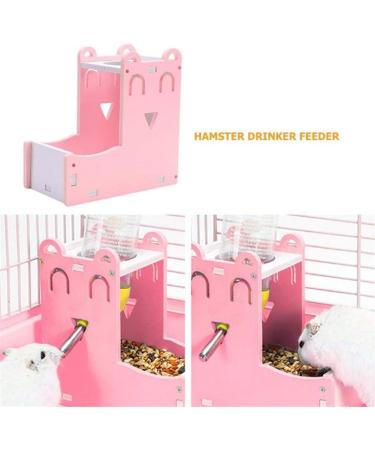 xihan123 Hamster Bowl Plastic Rabbit Food Bowls Durable Resuable Rabbit Hay Feeder For Allow To Keep The Cage Area Clean Help Reduce Hay Waste set-pink - Buy Online on SooperMarket.com