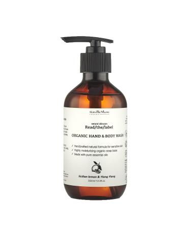 Vanilla Blanc - Organic Hand & Body Wash | Highly Moisturising Organic Soap Made with Pure Essential Oils | Natural Formula for Sensitive Skin | Sicilian Lemon & Ylang Ylang - 350ml