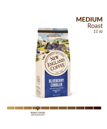 New England Coffee Blueberry Cobbler Medium Roast Ground Coffee 11 oz. Bag - Pack of 3 - Buy Online on SooperMarket.com