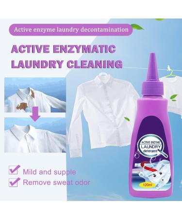 Active Enzyme Laundry Stain Remover Garment Stubborn Stain Cleaner Oil Remover Clothes Stain Remover Cleaner Emergency Stain Rescue Stain Remover 120ml - Buy Online on SooperMarket.com