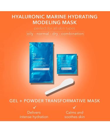 Dennis Gross Hyaluronic Marine Modeling Mask - 4 Treatments for Dehydrated Skin, Dull Complexion, Fine Lines & Wrinkles - Buy Online on SooperMarket.com