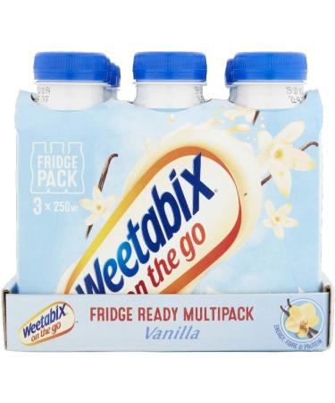 Weetabix On the Go Breakfast Drink Vanilla 3 x 250ml - Natural Vanilla Flavor - Pack of 1 - Buy Online on SooperMarket.com