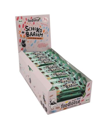 Foodlose Cool Kids Bio-Nusscreme bar hazelnut-cocoa |Delicious organic bar made of dates with a creamy hazelnut muscle chocolate filling |Vegan gluten -free & without refined sugar |Advantage pack hazelnut cocoa 1 piece (24 Pack)