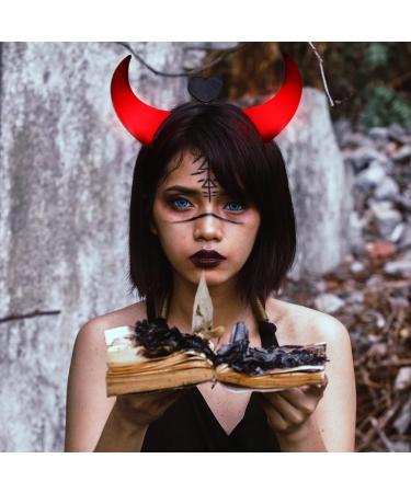 FOMIYES Halloween Headbands: Devil Horns Headband - Red Luminous Devil Horns Hairband LED Light Halloween Costume for Women Men Girls Halloween Party Cosplay Supplies - Buy Online on SooperMarket.com
