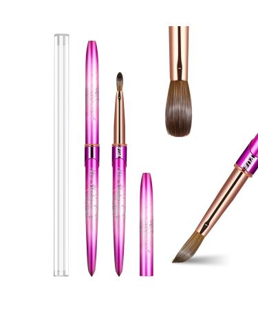 Shine Chance Acrylic Nail Brush Size 4  100% Real Kolinsky Art Nail Brush for Acrylic Powder Application  Handmade Women Manicure Nail Extension Tool for Professional DIY Home Salon and Beginners 04