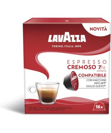 Dolce Gusto Compatible Lavazza Cremoso 16 Espresso Coffee Capsules (2) - Buy Online on SooperMarket.com