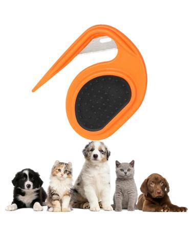 Knitting COMB PET PET GROOMING TOOL CAT COMB DOG PET HAIR Removal Gooming Brush Knotting Comb for Cats Knotting Comb Cats Pet Massage Hair Removal Com For Removing Tangled Hair (Orange)
