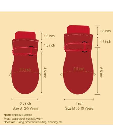 Kids Ski Mittens  Kids Gloves  Cute Unicorn Waterproof Winter Snow Mittens for Toddler Babby Boys and Girls(2-10) Red Size M : 5-10 Years - Buy Online on SooperMarket.com