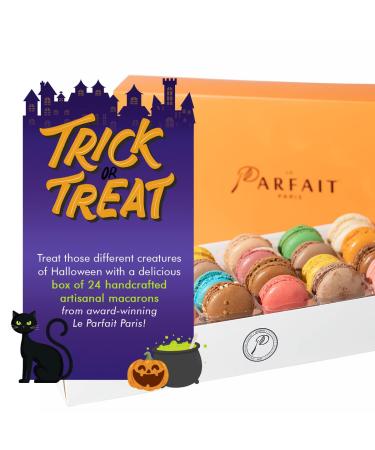 Le Parfait Paris French Macarons Gift Box - 24 Assorted Gourmet Desserts for Baby Shower, Birthdays, Mothers Day, & Anniversary - Buy Online on SooperMarket.com