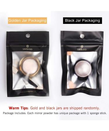 Saviland Chrome Nail Powder Set - 12 Gold Metallic Colors for Mirror and Bubble Effect Nail Art Manicure - Buy Online on SooperMarket.com