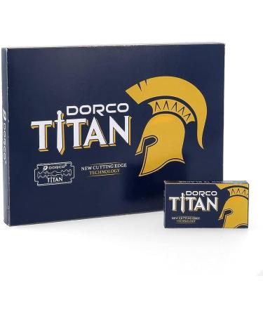 DORCO Titan Double Edge Razor Blades - Pack of 100 Stainless Steel Blades