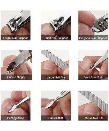 Keiby Citom Manicure Set 18pcs Professional Nail Clippers Kit Pedicure Care Tools-Stainless Steel Grooming Tools with Rose Gold PU Leather Case for Travel & Home (Rose Gold) - Buy Online on SooperMarket.com